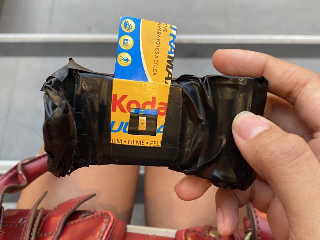Handmade pinhole camera used for the project