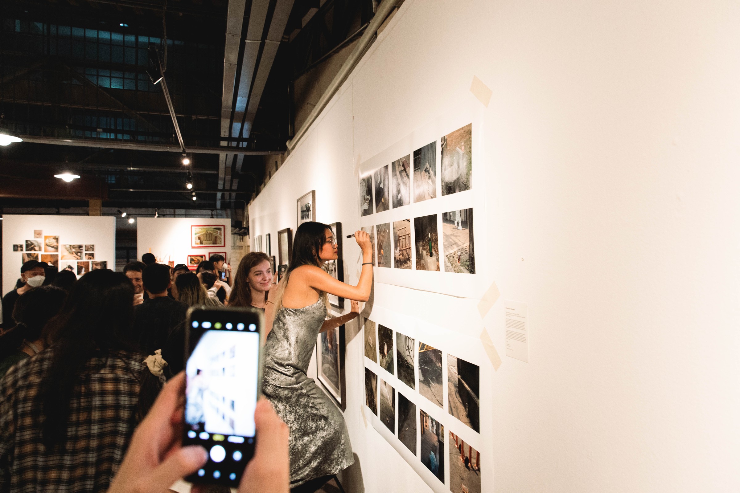 Live painting at the Residue exhibition