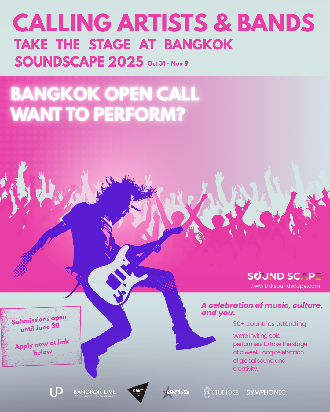 Bangkok Soundscape bands and artist open call poster