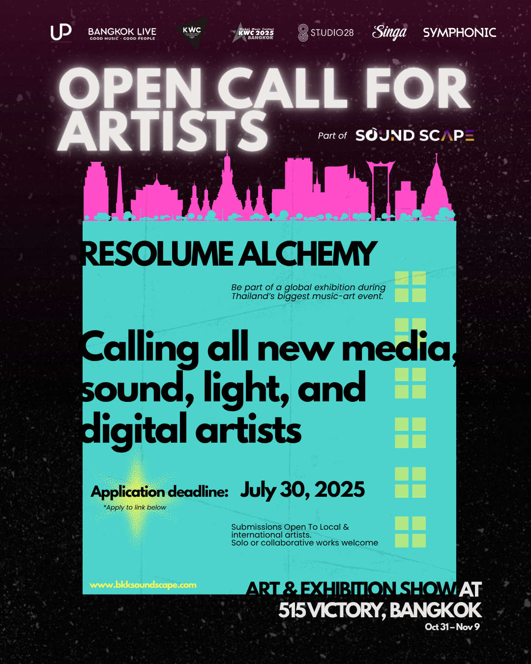 Bangkok Soundscape open call exhibition poster
